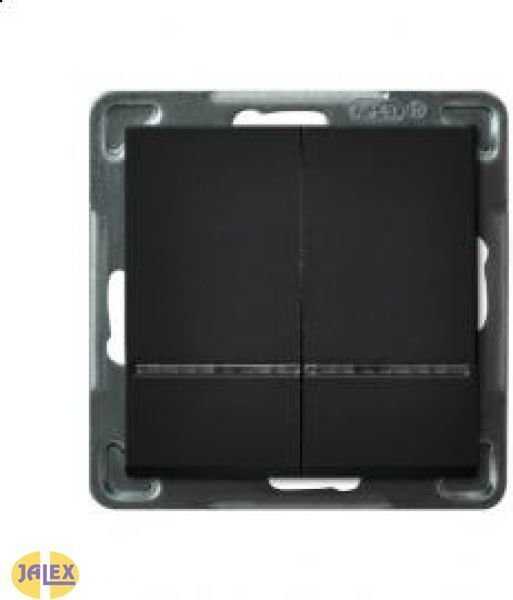 Ospel SONATA Łącznik dwugrupowy, świecznikowy z podświetleniem ŁP-2RS/m/33 CZARNY