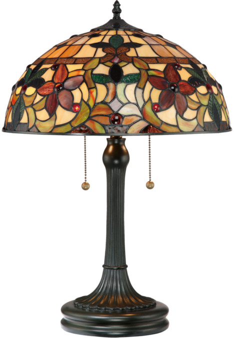 Elstead Lighting Lampa stołowa witrażowa TIFFANY KAMI QZ/KAMI/TL -