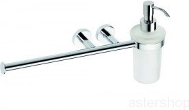 Bemeta Wieszak na ręcznik papierowy z dozownikiem mydła OMEGA 104019012