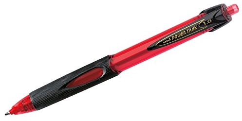 Faber Castell uni-ball Powertank długopis, z mechanizmem dociskowym, grubość końcówki: 0,4 mm, kolor tuszu: czerwony, czerwony 1 szt. 141321