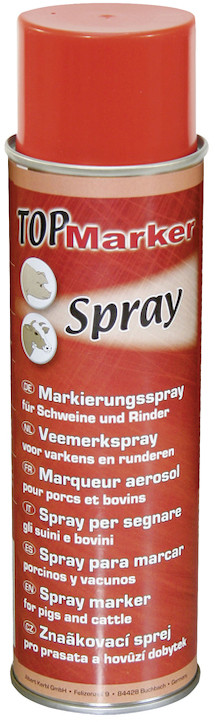 Spray do znakowania zwierząt Top Marker czerwony 500 ml