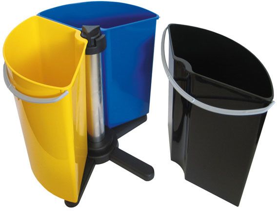 FENIKS Kosz obrotowy do segregacji odpadów Ecobin 3 x 11 7 l