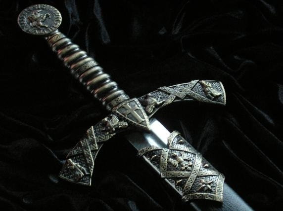 Denix WSPANIAŁY ZDOBIONY ZAKONNY MIECZ TEMPLARIUSZY Z OKRESU KRUCJAT XIIw.