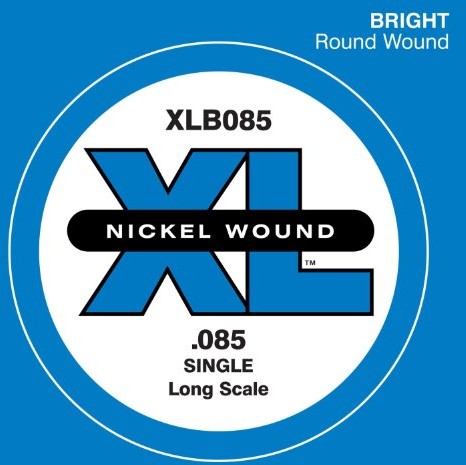 D'Addario xlb085 pojedyncze gitary (rozmiar: XL) Nickel Wound 085 Long Scale XLB085