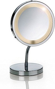 Kela Lola lustro stojące śr. 15 cm powiększające x 3 z oświetleniem chrom 21496