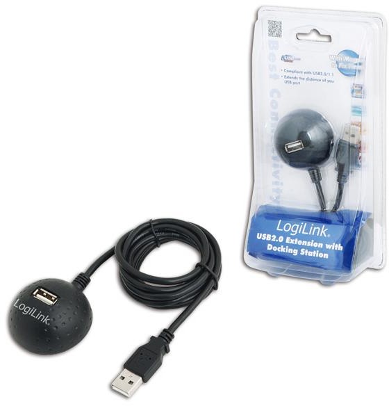 Logilink 2direct CU0013 Docking Station USB 2.0 extention Cable,1.5 m