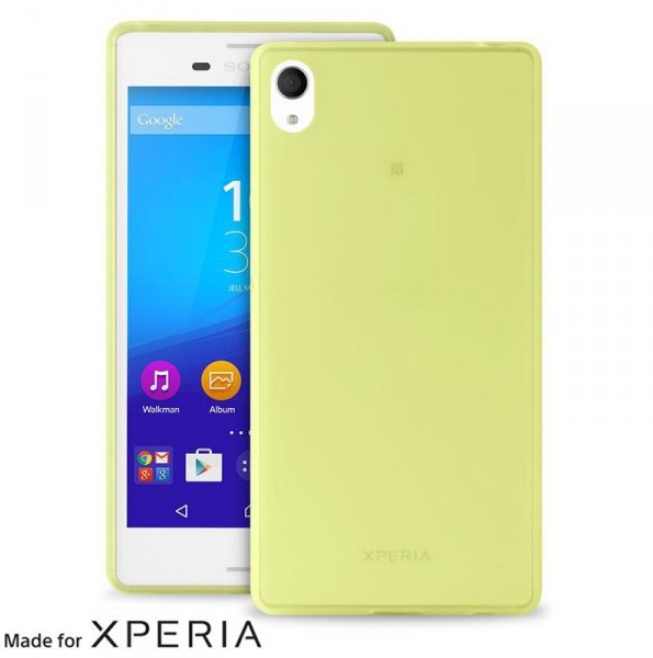 PURO Ultra Slim 0.3 Cover Zestaw etui Xperia M4 AQUA limonkow (SNYXM4AQUA03GRN)