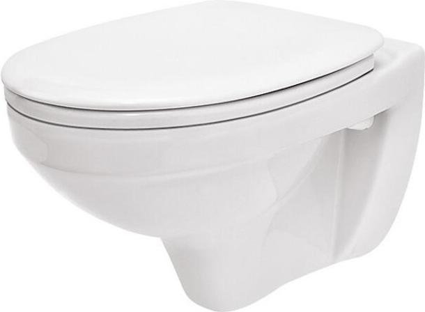 Фото - Унітаз Cersanit Delfi Zestaw Toaleta WC podwieszana 51x36 cm + deska zwykła biały 