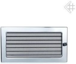 Kratki.pl Kratka kominkowa wentylacyjna powlekana niklowana 17x30 z żaluzją 6674