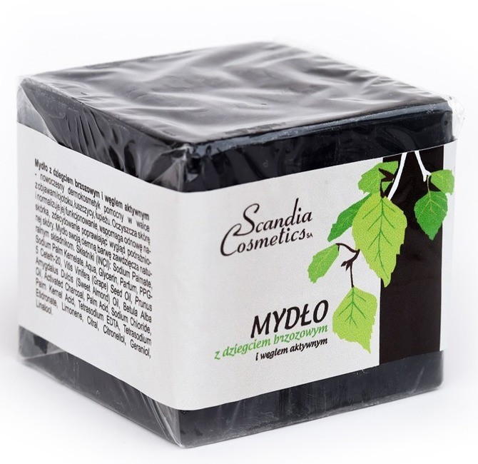Scandia Mydło z dziegciem brzozowym i węglem 290g 5900286011545