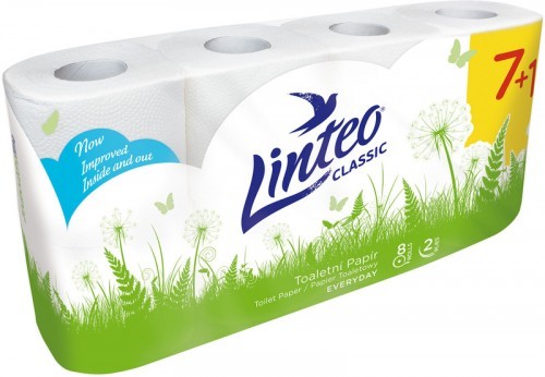 Linteo Papier toaletowy Linteo Classic, 8 rolek, biały, dwuwarstwowy