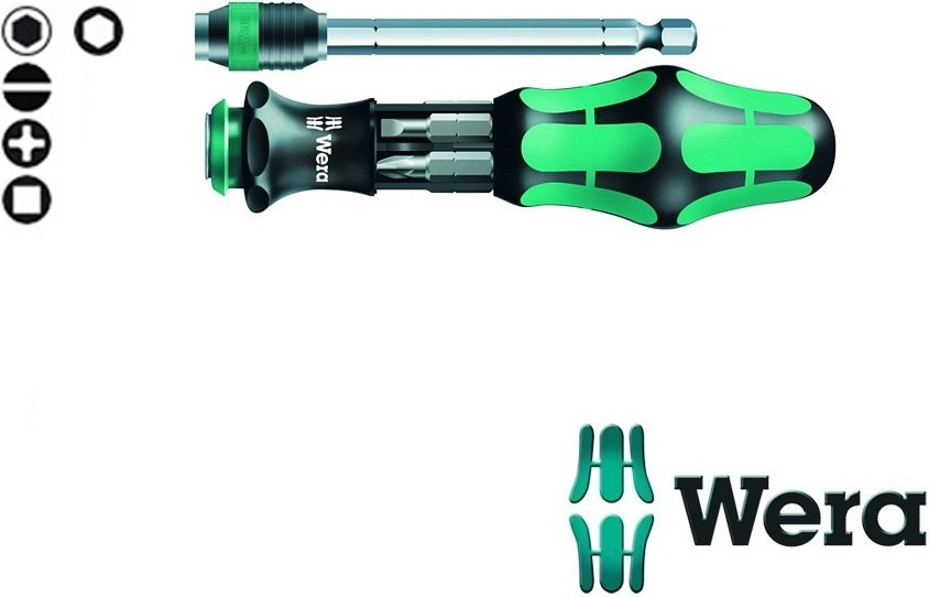 Wera Rękojeść z uchwytem do grotów 1/4 + 6 grotów Kraftform Kompakt 26 (050 (5051025001)