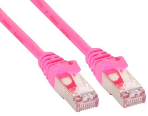 InLine 72511 m SF/UTP Patch cable (1 m) różowy 4043718125814