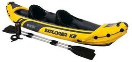 Intex Kajak Explorer K2 dwuosobowy Czarny/Żółty