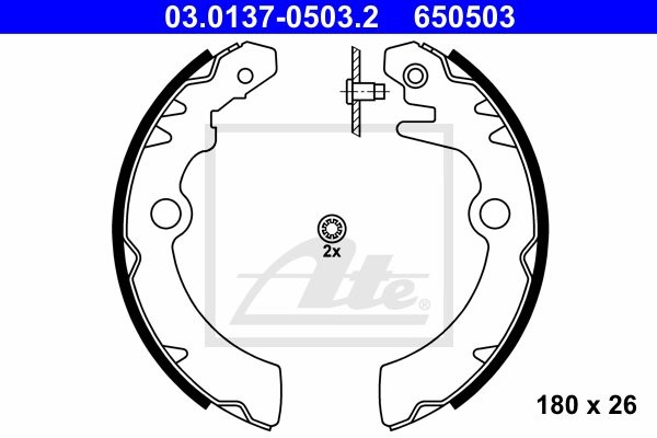 ATE SZCZĘKI HAM 03.0137-0503.2 NISSAN PIXO 1.0 09-/ SUZUKI ALTO 1.0 09- 03.0137-0503.2