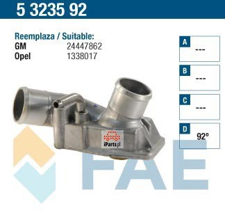 FAE Termostat układu chłodzenia 5323592