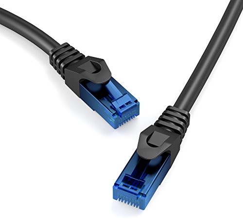 KabelDirekt Top Series kabel sieciowy Ethernet Gigabit LAN kategorii 6, z wtyczką RJ45 i nieekranowaną skrętką (UTP), kompatybilny wstecz z kat. 5, kat. 5e, długość 30 m, kolor czarny 627