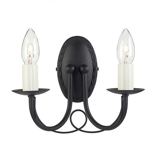 Elstead Lighting Kinkiet MINSTER MN2 BLK 2 MN2 Czarny