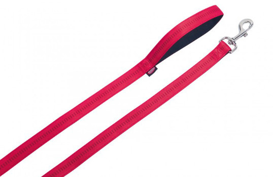 Nobby Smycz soft grip pojedyncza 25mm/120cm czerwona