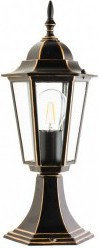 Zdjęcia - Naświetlacz LED / lampa zewnętrzna KOBI Oprawa ogrodowa 1xE27 stojąca 40cm seria 4104 czarno-złoty metal IP44 