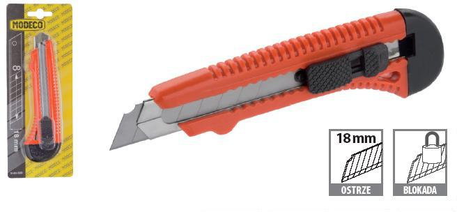 Modeco nóż z wymiennym ostrzem łamanym 18 mm MN-63-020