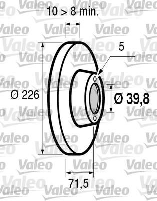 VALEO tarcza hamulcowa x2 tyl 186517  186517