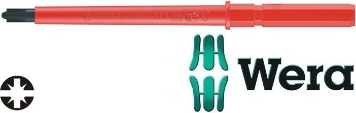 Wera Wymienny trzpień izolowany płasko-krzyżowy #2x154 mm, PlusMinus Kraftform K (5003441001)