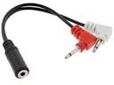 InLine Kabel Audio 2x 3.5mm M - 3.5mm F 0.15m 99313I