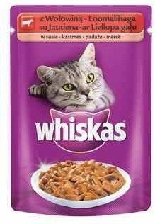 Whiskas Karma dla kotów 100g Saszetka z wołowiną w sosie