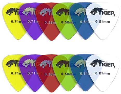 Tiger gac65  12 Tiger 12 gitara plektren przezroczysta GAC65-12