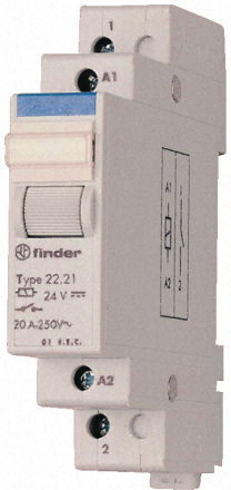 Finder Przekaźnik modułowy mocy 1NO 20A 230V AC, Styk AgSnO2 22.21.8.230.4000