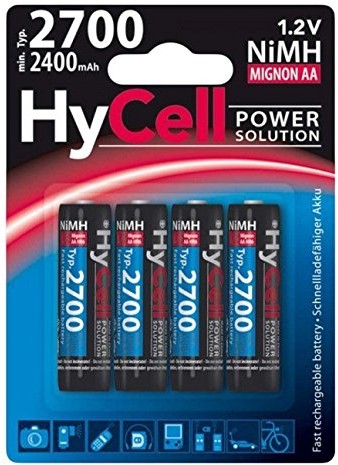 Hycell hycell 5030682 Mignon AA typ27 00 mAh hochkapazitiv Profi/vielan użytkowników końcowych Digital Foto bateria akumulator 4er 5030682