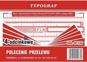 Typograf Druk Polecenie Przelewu 4-odc 1133 TP057