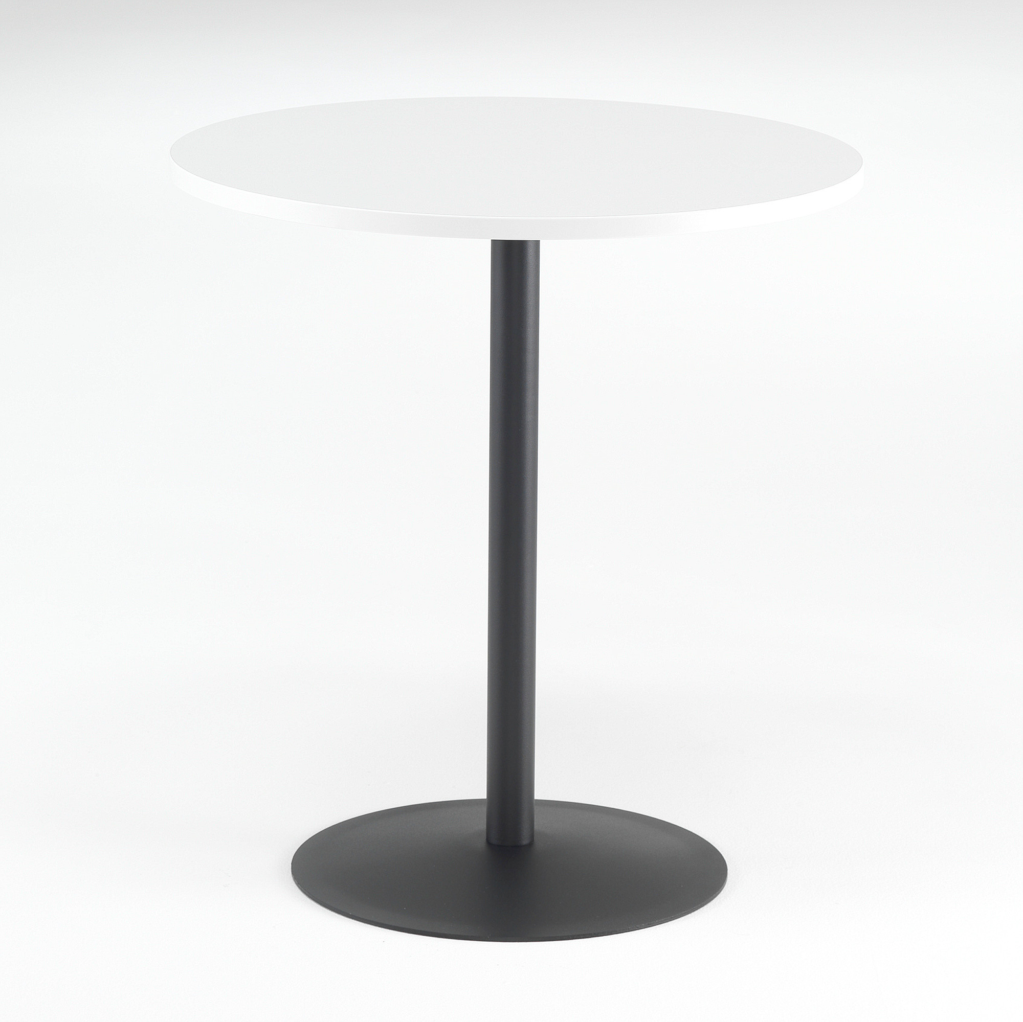 AJ Okrągły stół do kawiarni laminowany na kolor biały 144533