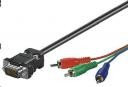 PremiumCord Kabel VGA - RCA,2 m Czarny kpvm3c02