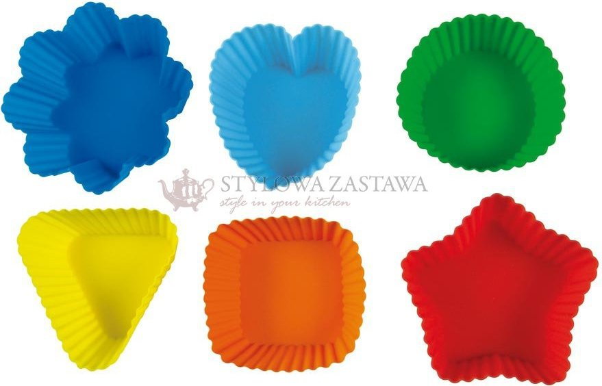 Pavoni Foremki na muffinki 6 szt różny kształt i kolory FRMSETPAVS