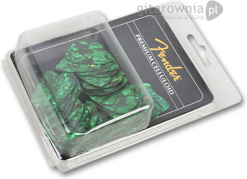 Fender Premium Celluloid 351 Green Moto Thin kostka gitarowa 0980351771