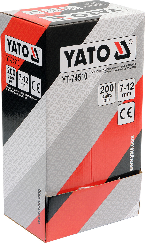 Yato Zatyczki do uszu, z pianki, SNR 34 dB, (200par) YT-74510