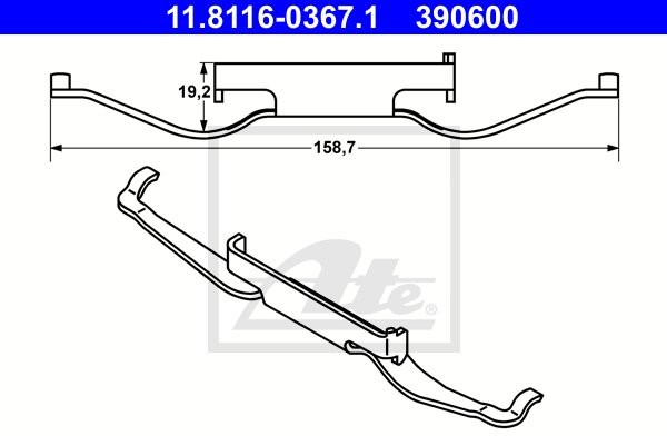 ATE ZESTAW INST KLOCKA HAM  11.8116-0367.1 VW T5 2.0 BITDI 09-