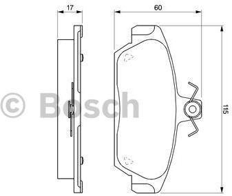 Bosch Zestaw klocków hamulcowych, hamulce tarczowe 0 986 424 092