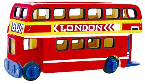Robotime jp238b 3D Holz Puzzle Bausatz Fahrzeugmodell, Woodcraft Malerei London Bus