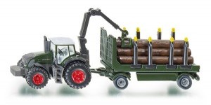 Siku Traktor z Przyczepą z Balami Drewna 1861