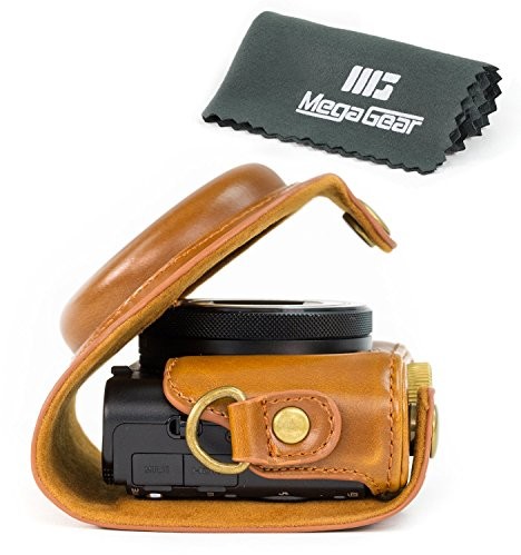 MegaGear megagear skórzana torba na aparat do Sony Cyber-shot DSC-HX90 V, DSC-hx80 kompaktowy system aparat, brązowy MG598