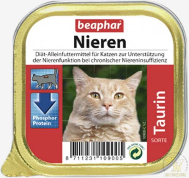 Beaphar Nieren Z dodatkiem tauryny dla kotów z niewydolnością nerek 100g 10900