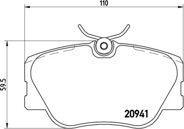 BREMBO Zestaw klocków hamulcowych, hamulce tarczowe P 50 008