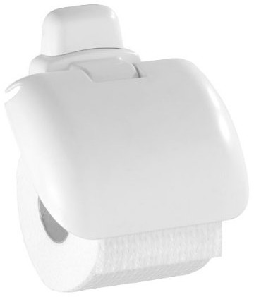 Wenko Pure 17941100 uchwyt na papier toaletowy, z tworzywa sztucznego ABS, wymiary 16 × 5 × 16 cm, kolor biały