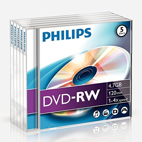 Philips 5 X DVD-RW 4,7 GB 120 min 4 X JC DN4S4J05F/00