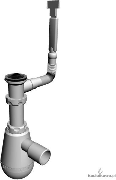 Akces Syfon zlew 1-kom. butelkowy fi50,240-330mm,72l/min, sitko stal nierdzewny,