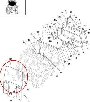 CNH SZYBA PRZEDNIA 86511795