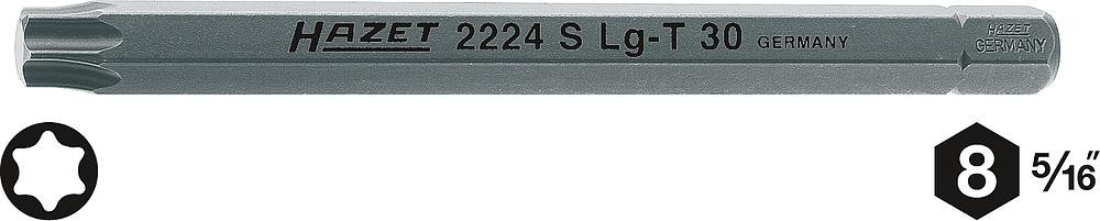 Bit z końcówką Torx T 40 Hazet stal specjalna C 8 1 szt. (2224SLG-T40)